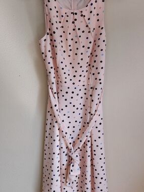 Elle Pink Polka Dot Sleeveless Dress